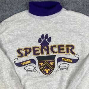 Gopher Sport Sweatshirt Mens Size L Gray Spencer Tigers Pullover Graphic